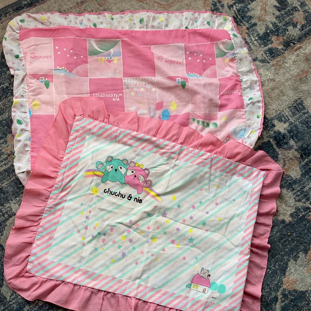 KAWAII Handmade vintage pillow shams